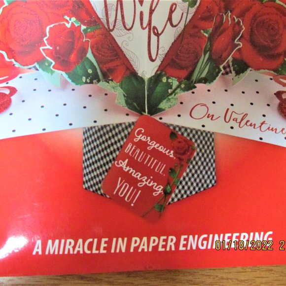 Second Nature 3D Pop Up Valentine Card for Wife Greeting Card - Picture 4 of 9